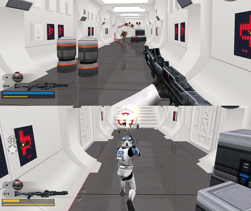 Star Wars Battlefront 2 foi desenvolvido para ser um shooter apenas em Hipfire, ou seja, com mira é fixa