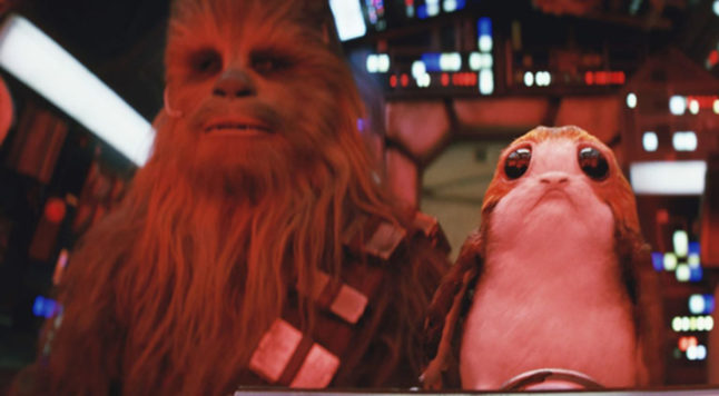 Ator que interpreta Chewbacca revela dificuldades para filmar cena com porgs