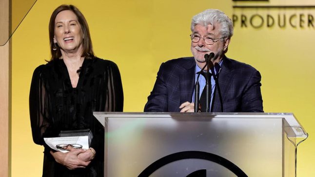 George Lucas e Kathleen Kennedy recebem premiação do PGA 2022